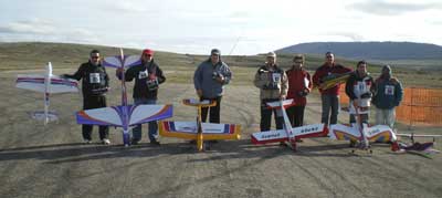 Alguno de los participantes en el XI Campeonato Provincial Aeromodelismo Acrobático