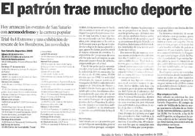 Heraldo de Soria, 26 de septiembre de 2009
